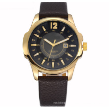 Genuine Leather Strap Fashion Man Wrist Watch -OEM
